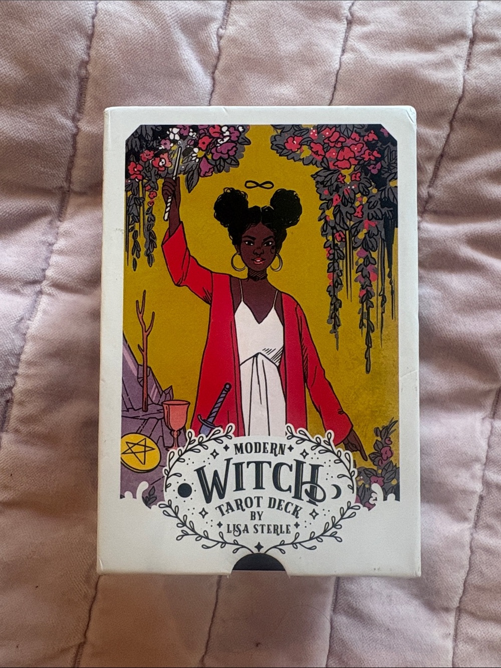 Modern Witch Tarot Deck — Illustrated Witch in Red & Mustard
